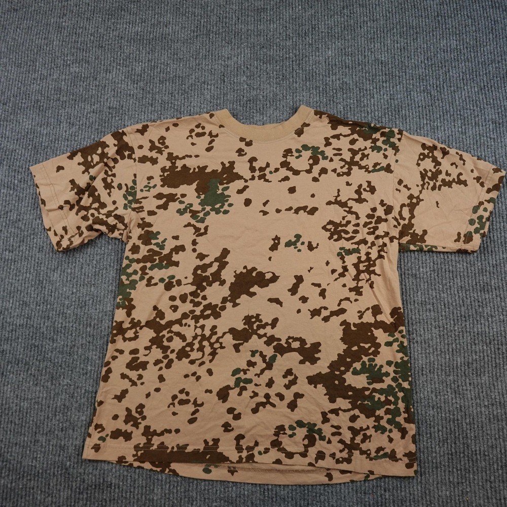 MFH INT COMP German Tropentarn Camo Shirt Mens XL Brown Military Army T-Shirt
